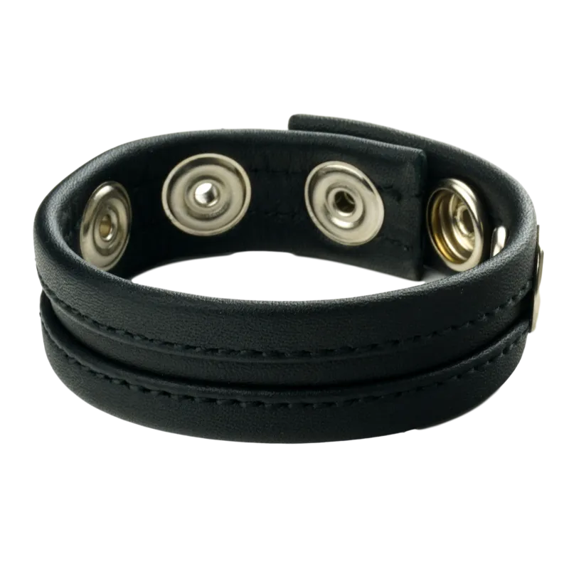 Prowler RED Cockring en cuir 3 pressions Noir